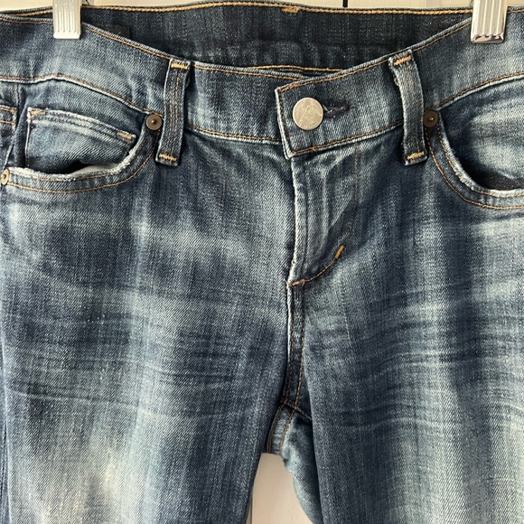 Citizens of Humanity Ava Stretch Distressed Low Waist Straight Leg Jean, size 26 - Picture 3 of 9